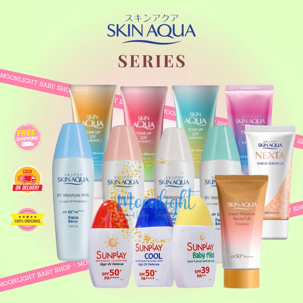 Skin Aqua Whitening Milk/Moisturizer/Nexta Suncreen Serum/UV Mist/Sunplay Tabir Surya SPF50 PA+++
