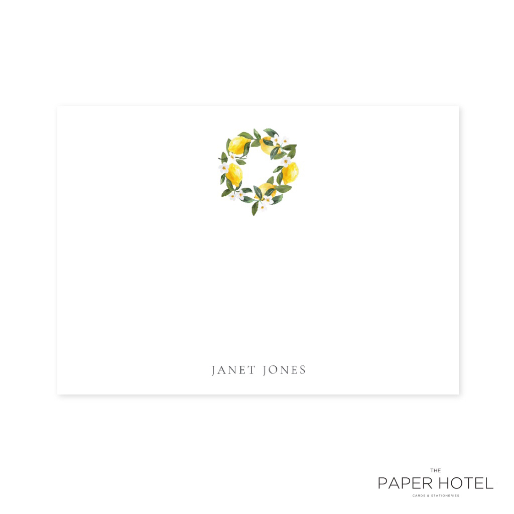 

1 Sided Notecard - Bitter & Sweet (Personalized Initials/Name, 16 pcs)