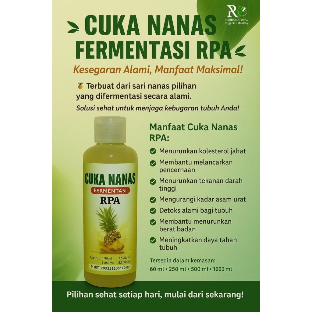 

Cuka Nanas Fermentasi RPA