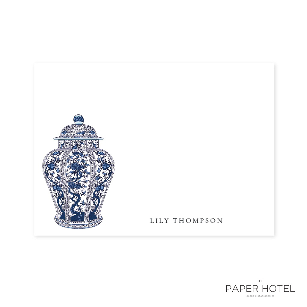 

1 Sided Notecard - The Big Jar (Personalized Initials/Name, 16 pcs)