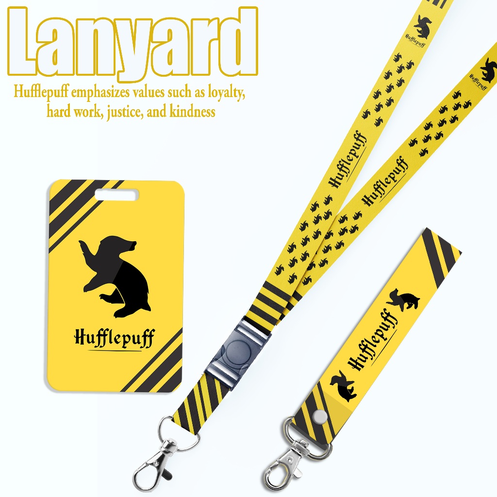 

STRAP LANYARD CARD HOLDER Hufflepuff H4rry Pott3r Gantungan Kunci - Tali Handphone - ID Card