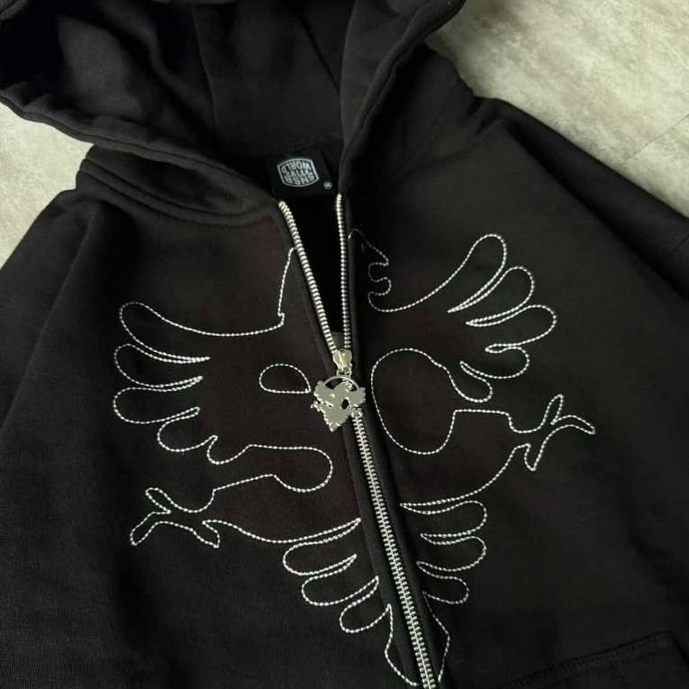 [ 100% ORIGINAL ] ZIPPER HOODIE BLACK CALLE X SNSBCALLE X SNSB