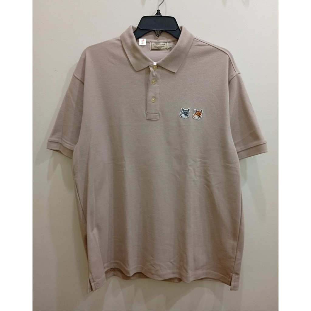 [MAISON] KITSUNE KHAKI POLO SHIRT