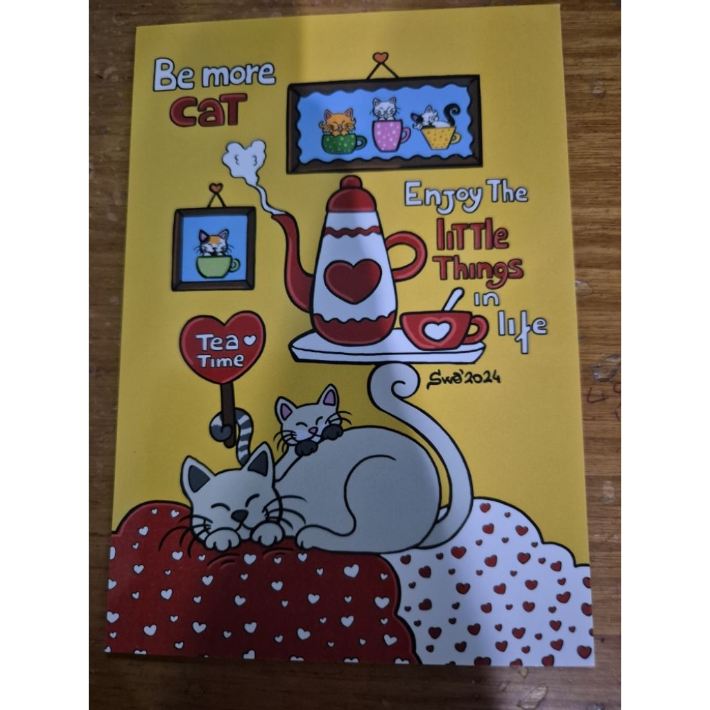 

kartu pos kucing titina/titina cat postcard