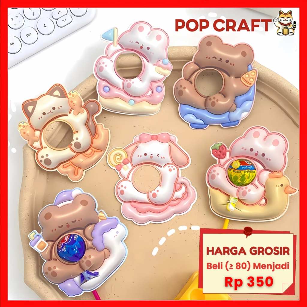 

PC Kertas Sampul Permen Kertas Hadiah Kartu Ucapan Tempat Permen Lucu Greeting Card Lollipop ST23