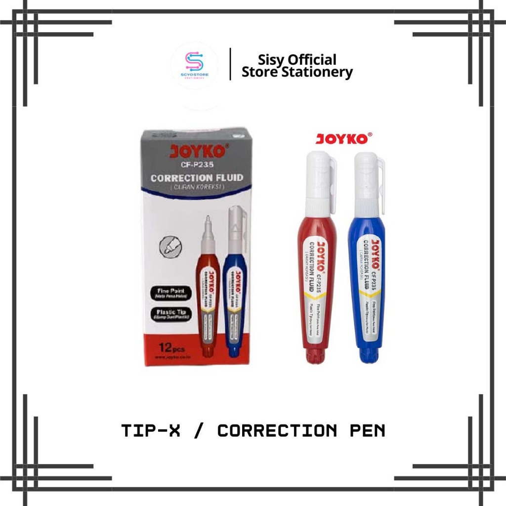 

Tip Ex Cair CF-P235 Joyko - Tipe X Correction Fluid Koreksi Penghapus