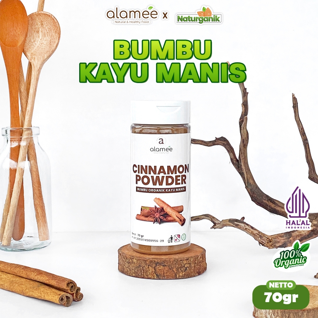 

ALAMEE Bubuk Kayu Manis Bumbu Dapur Cinnamon Powder kayumanis Seasoning Organik Tabur Naturganik