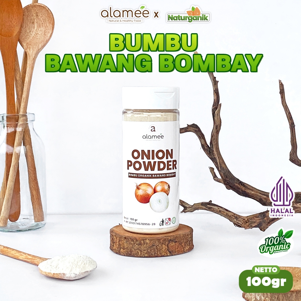 

ALAMEE Bawang Bombay Bubuk Bumbu Dapur Organik Onion Powder Ground Spice Bombai Tabur Naturganik