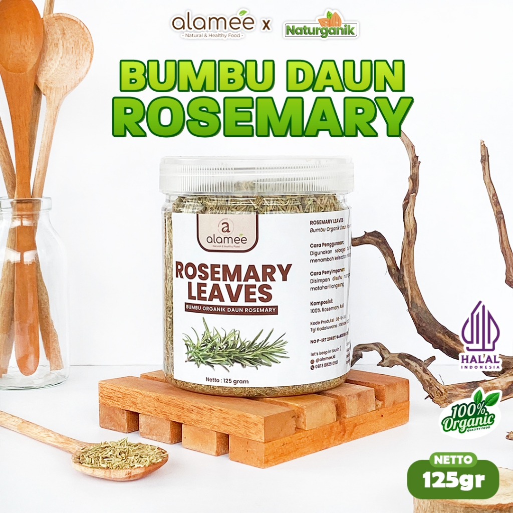 

ALAMEE Dried Rosemary Daun Kering Dried Leaves Organik Murni Asli Bumbu Organik Seasoning Naturganik