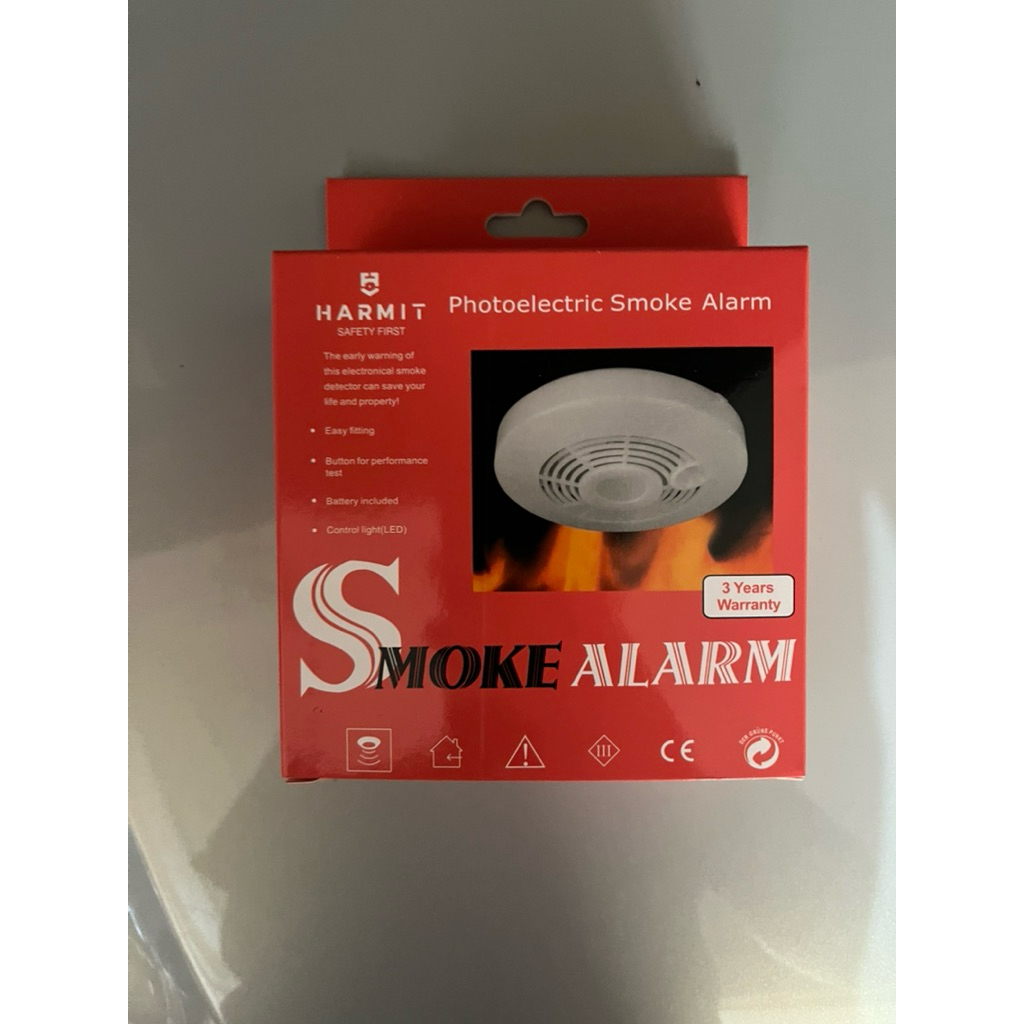 Smoke Detector Alarm Photoelectric battrey foto elektrik batre