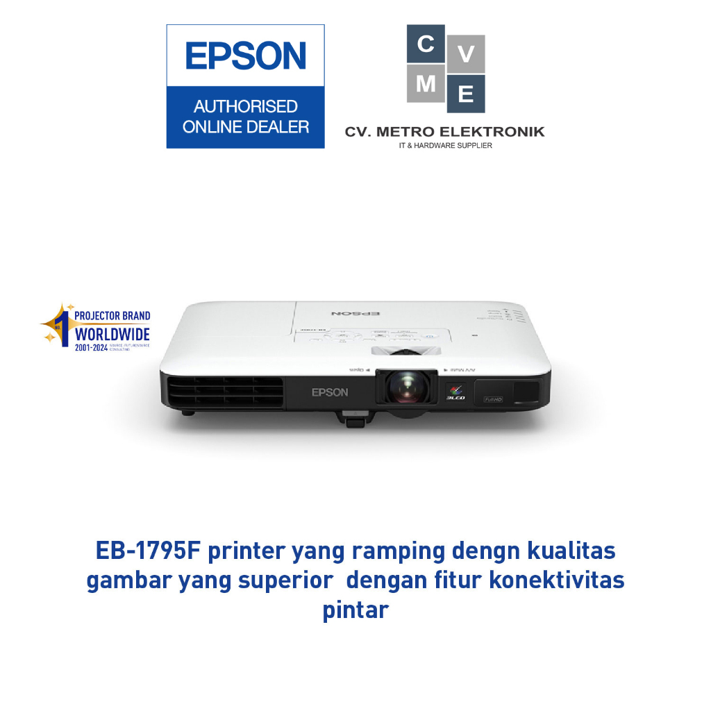 Proyektor EPSON EB-1795F 1795F EB1795F Mini Slim Portable Full HD 1080