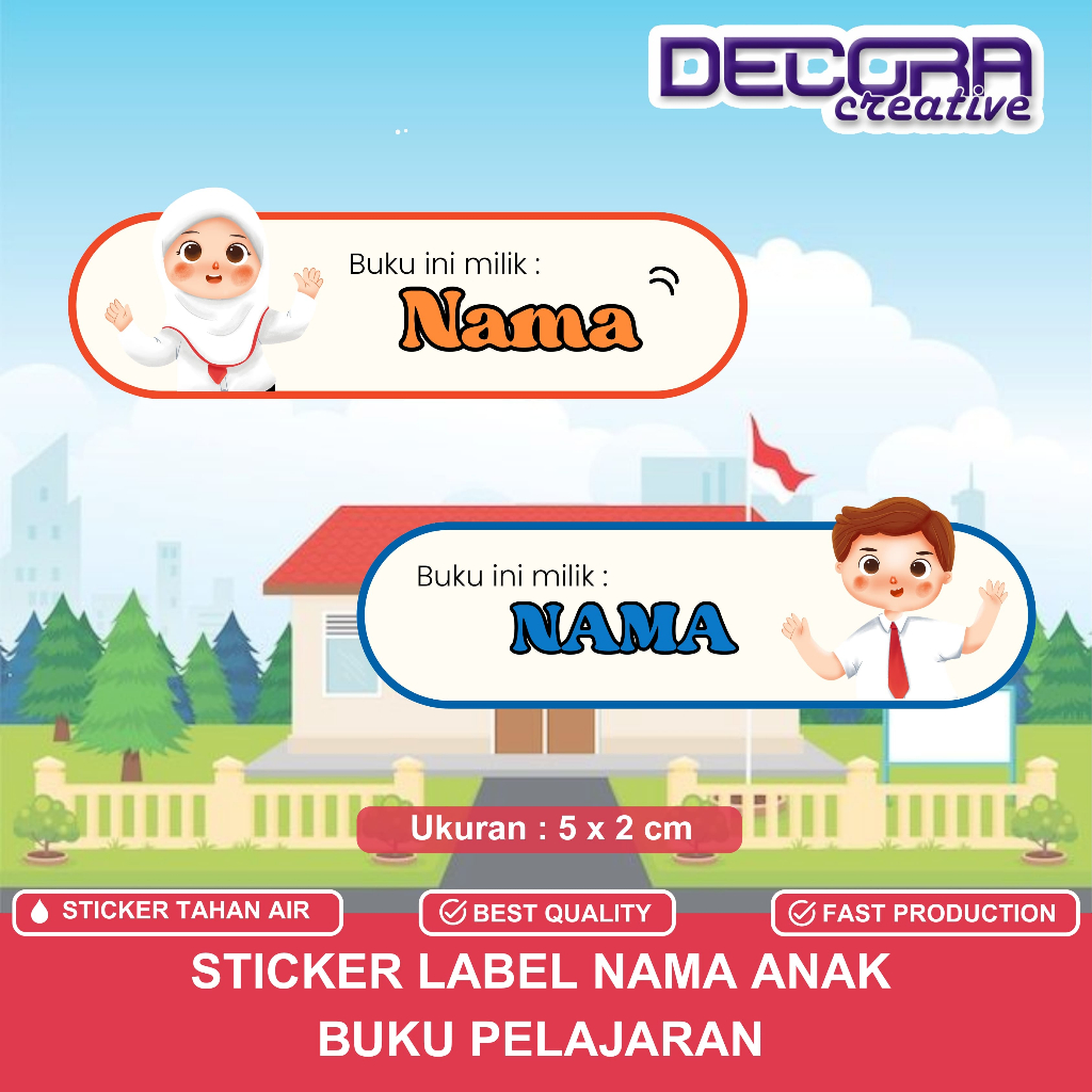 

32PCS | STICKER LABEL BUKU NAMA MAPEL | LABEL BUKU PELAJARAN BAHAN CROMO