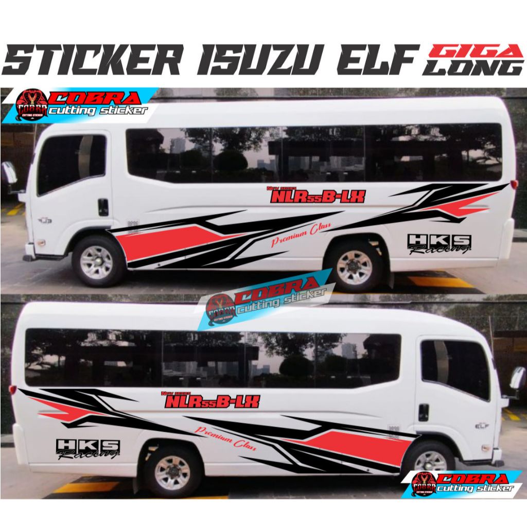 STIKER STICKER MOBIL ELF TRAVEL GIGA LONG STICKER BODY SAMPING ISUZU ELF TREVEL