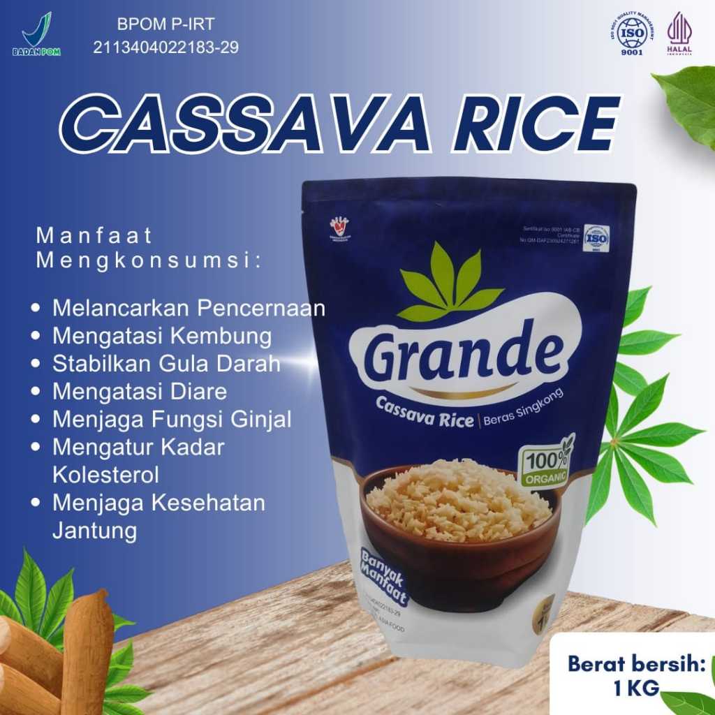 

Beras Singkong Grande Kemasan 1Kg