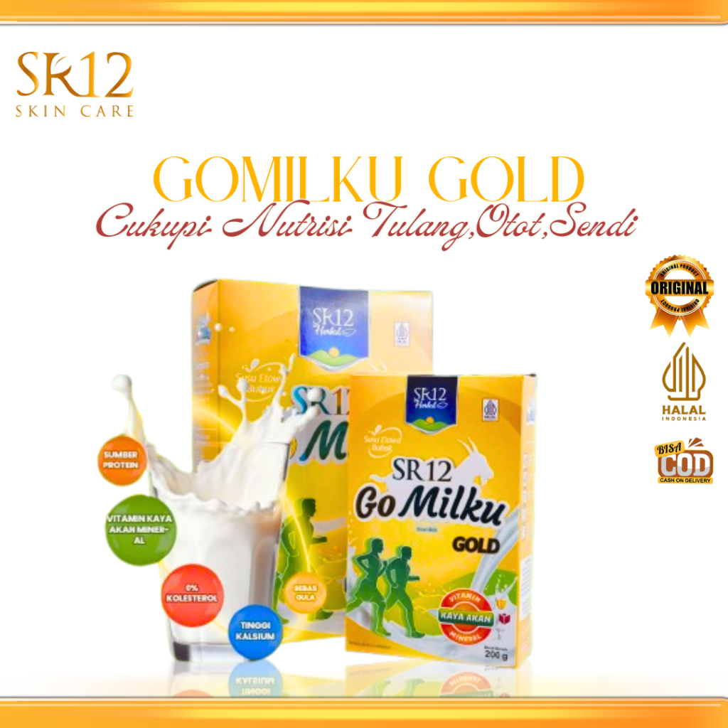 

SR12 Go Milku Gold 200 gr & 600 gr Membantu Mengurangi Tekanan Darah Dan Kolesterol Tubuh BPOM