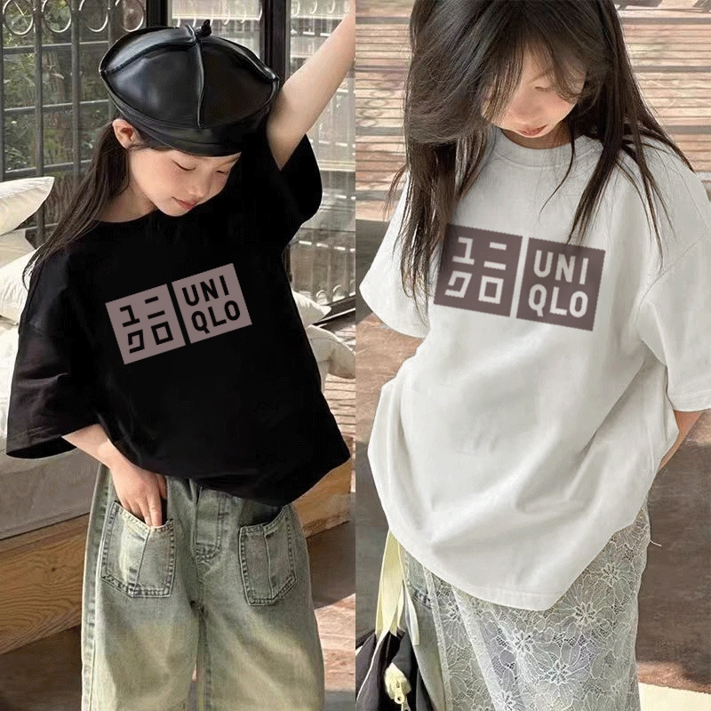 Kaos anak|cewek 10 tahun import|2-12 Tahun|kaos UNIQLO yang lucu|korea style premium baju atasan|Kao