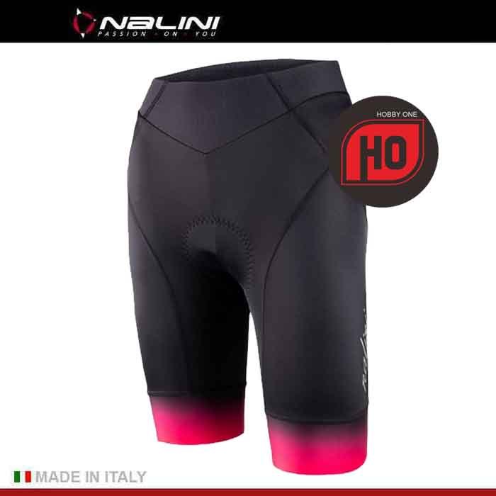 NALINI NAGANO 1998 WOMEN SHORT 4700 BLACK NERO PINK - Celana Pendek Sepeda Wanita