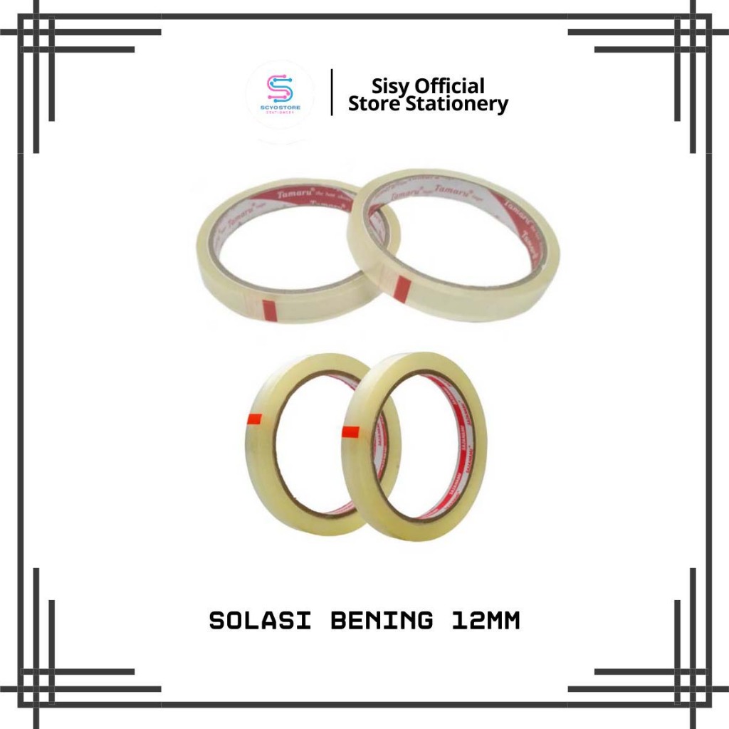 

Solasi Selotip Bening 12mm Kandy Tape - Isolasi Solatip 1/2 Inch Murah Lengket Kualitas Nachi