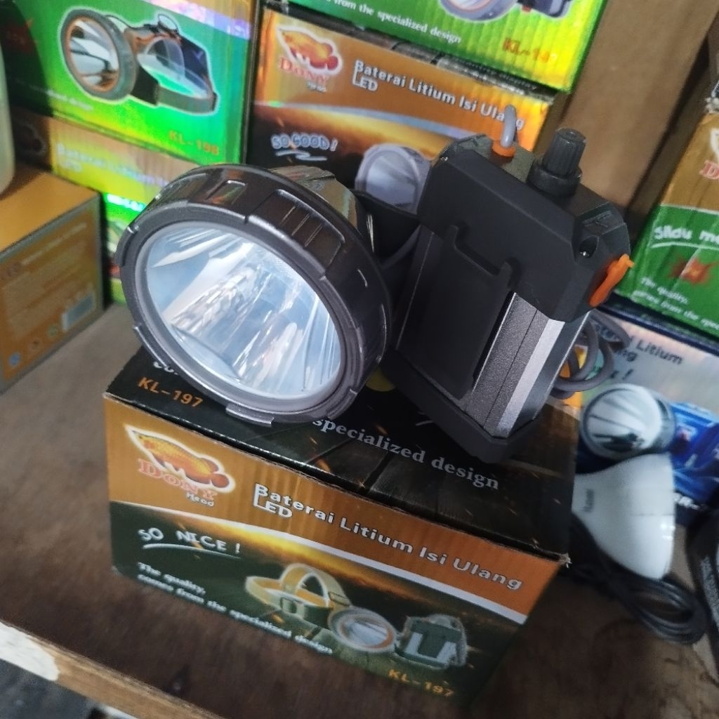 Dony KL 197 Dimmer cahaya kuning Senter Kepala