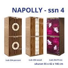 lemari plastik napolly icab 204 tanpa kaca susun 4