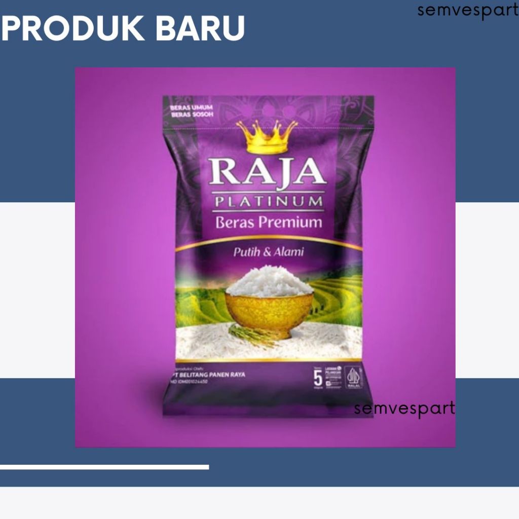 

BERAS RAJA PLATINUM KEMASAN 5 KG BERAS PREMIUM