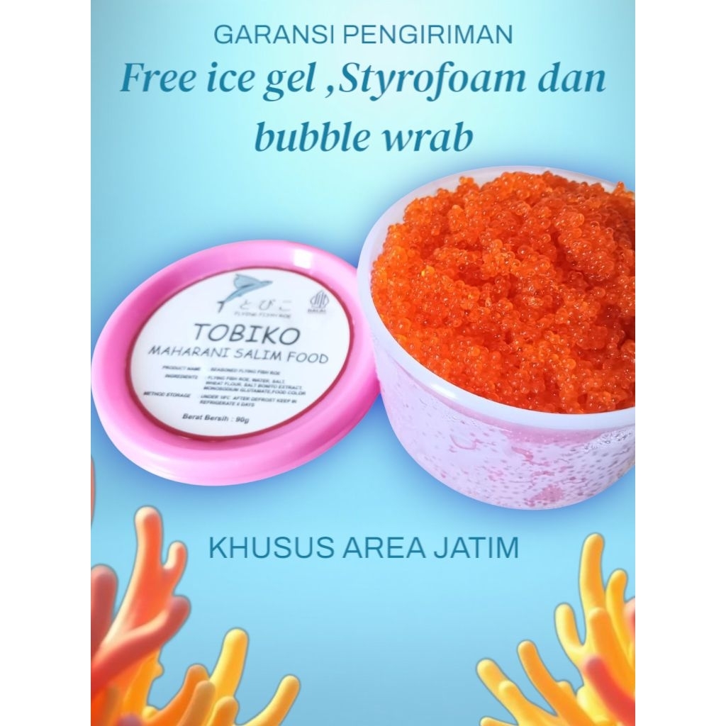 

TOBIKO ( TELUR IKAN TERBANG ) PREMIUM GRADE A SUPER 90 GRM