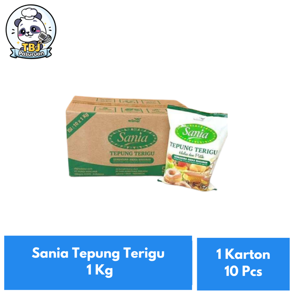 

Sania Tepung Terigu 1 Kg Kemasan 1 Karton Isi 10 Pcs