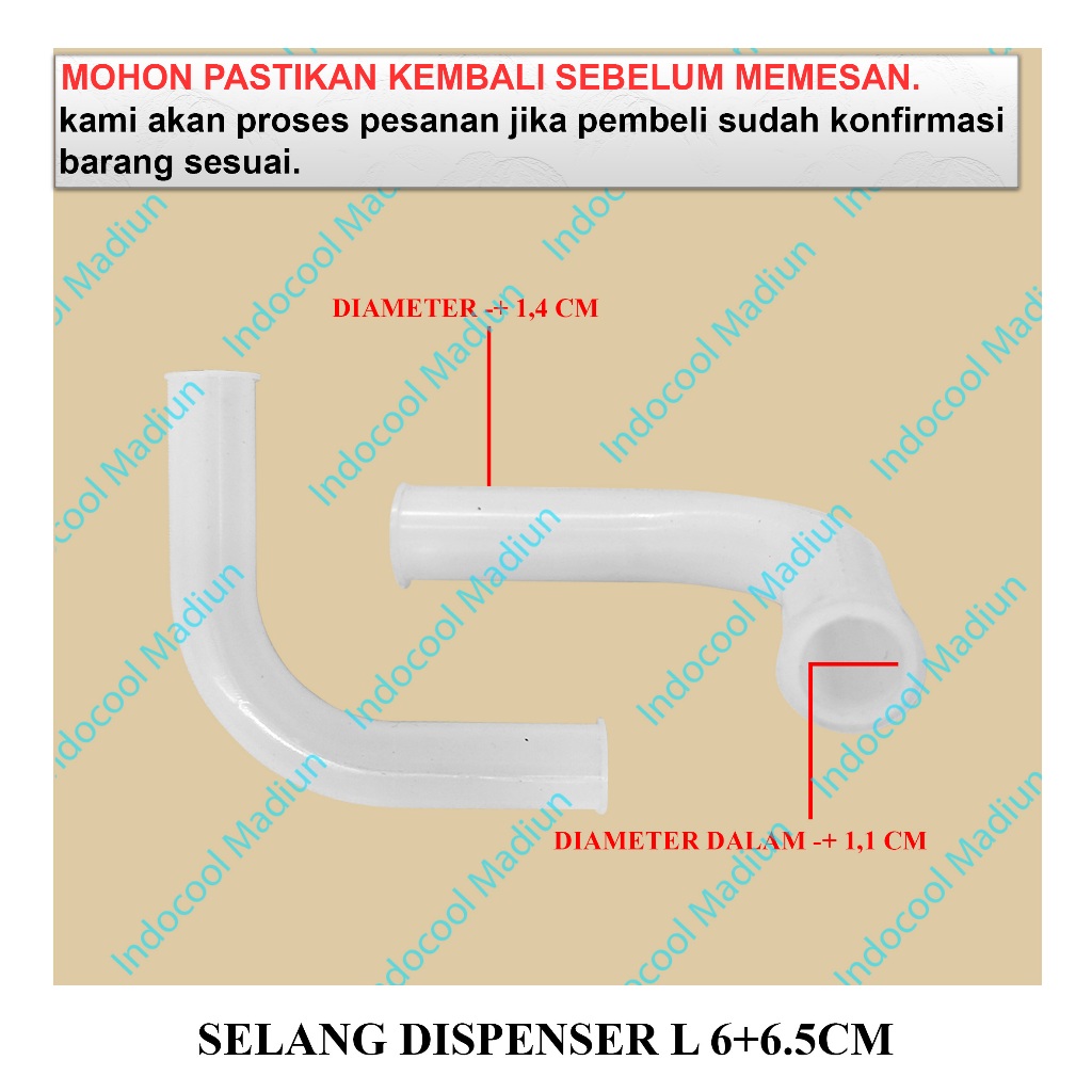 SDP6 SELANG DISPENSER SIKU L / SELANG SILICON / SELANG DISPENSER L 6+6.5CM