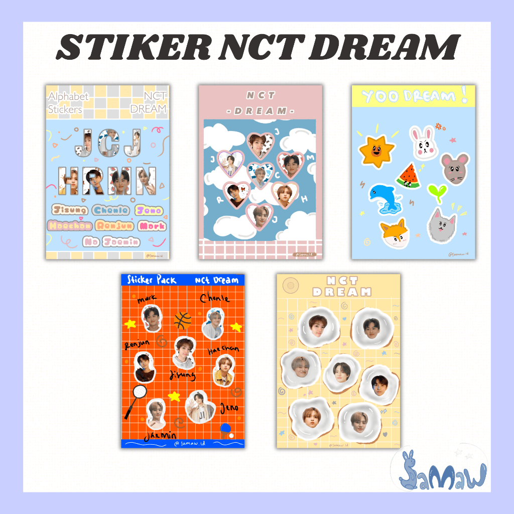 Stiker NCT Dream | Stiker KPop | Stiker Freebies Murah | Jaemin Jisung Jeno Renjun Chenle Mark Haech