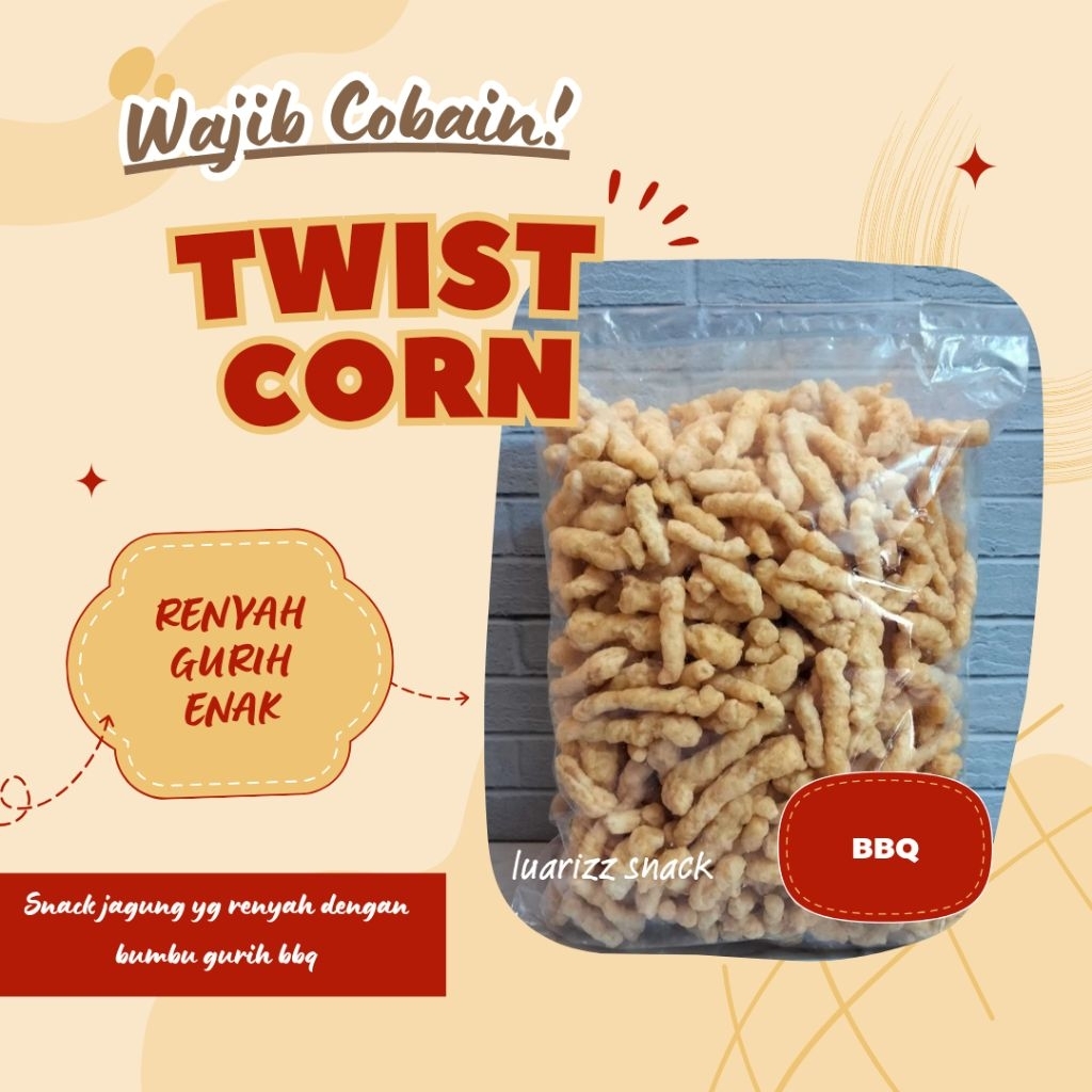 

250 gr Twist Corn / Chitos Rasa Jagung Bbq Kiloan