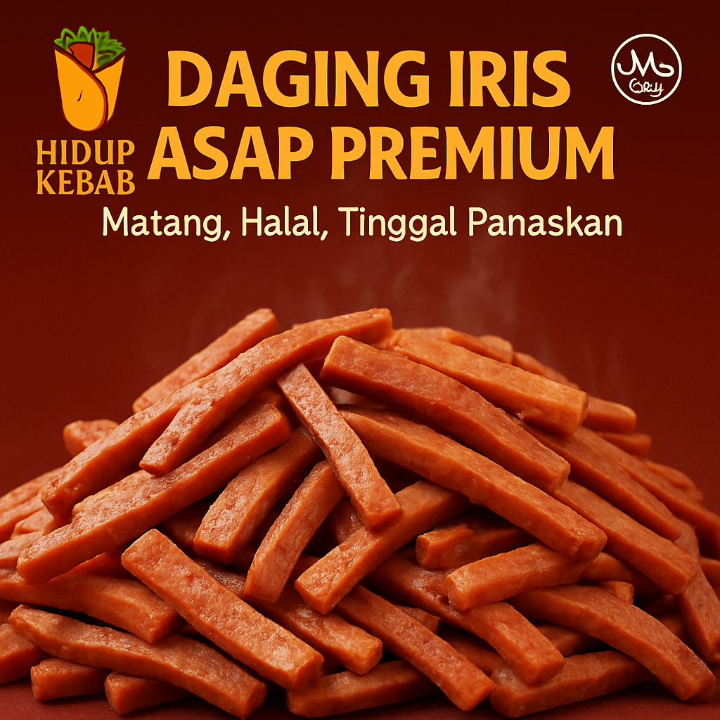 

Daging Kebab Premium Iris Slice Matang Premium 250gr 500gr 1kg 2kg smoked Frozen tanpa tiang halal