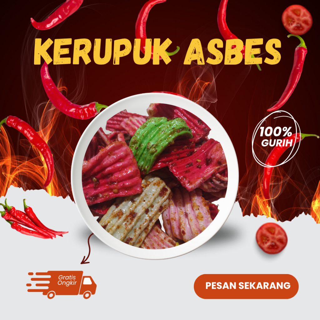

KERUPUK ASBES RENYAH GURIH 500gr 1Kg PEDAS BUBU MELIMPAH