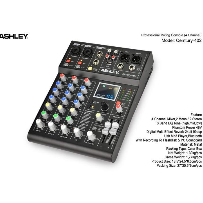 MIXER ASHLEY CENTURY 402 mikser ashley century 402 2 MONO 2 STEREO ORIGINAL