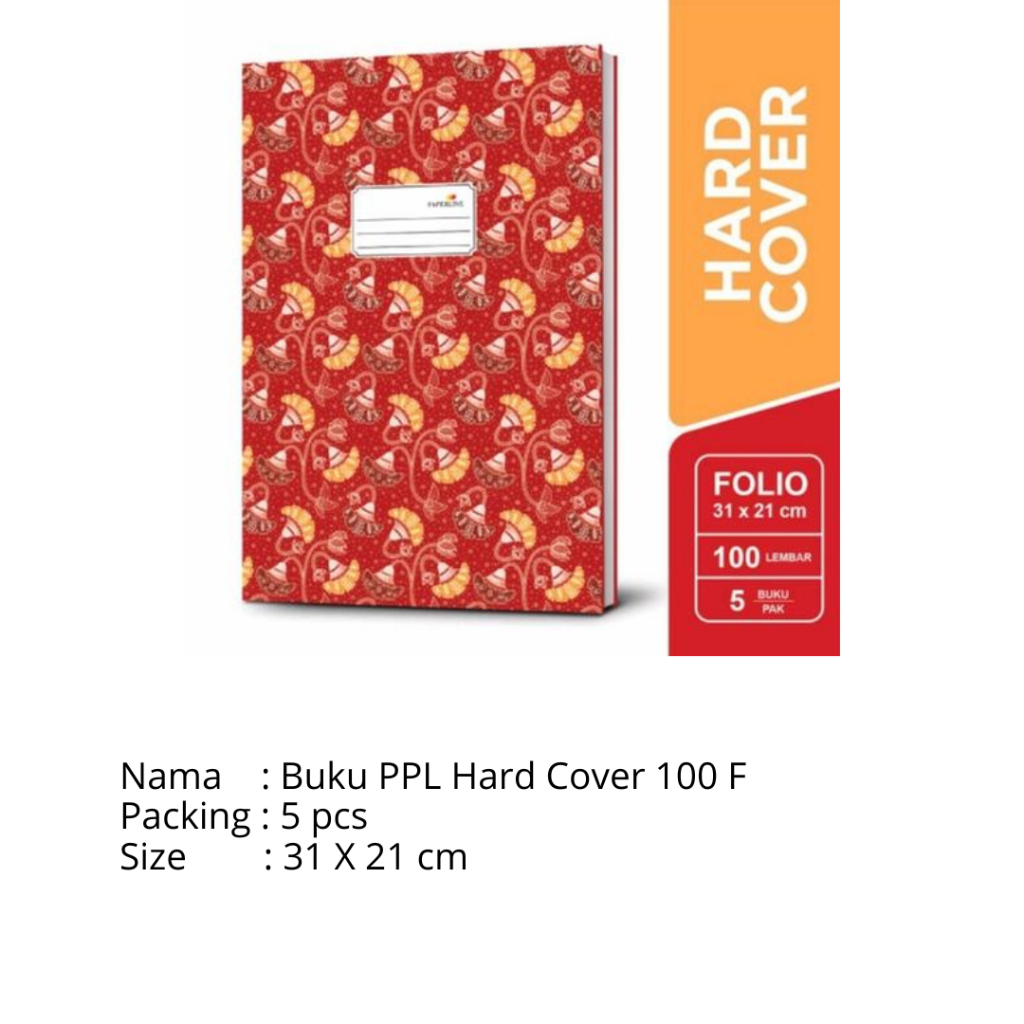 

Buku Hard Cover Paperline Folio Isi 100 Lembar (5 pcs/pack)