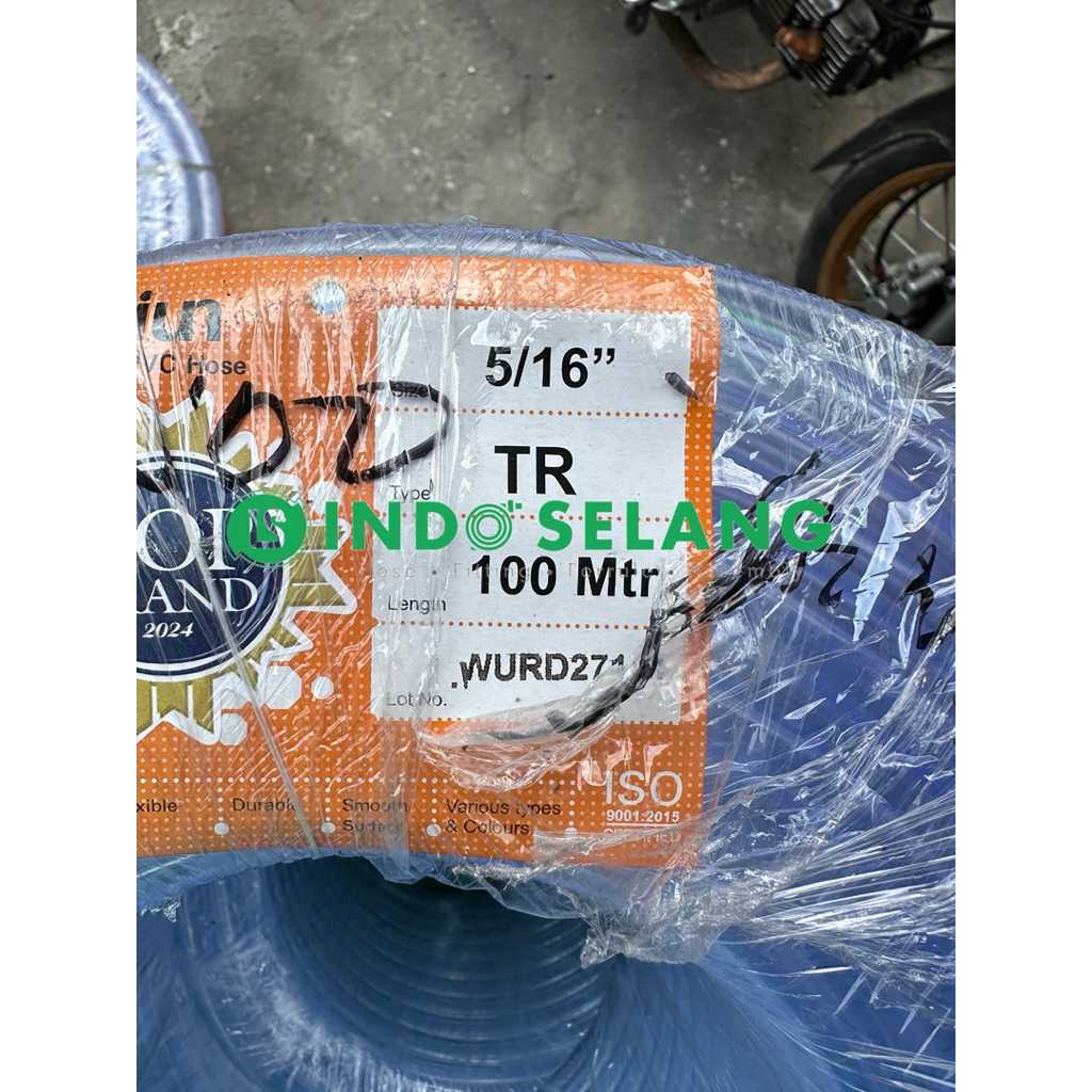 SELANG AIR 5/16” 100 METER PVC TRILLIUN TRANSPARAN BENING