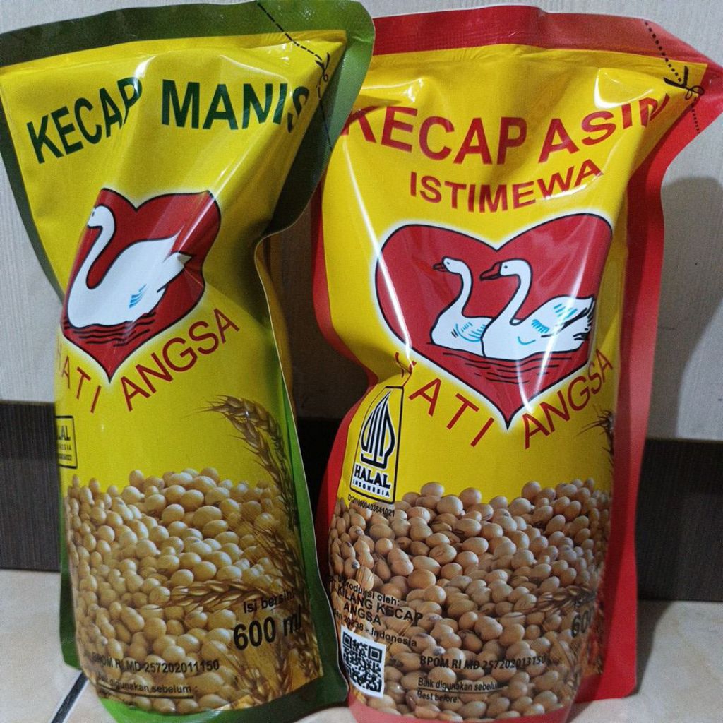 

Kecap Asin Istimewa + Kecap Manis cap Hati Angsa @600ml (isi 2bks)