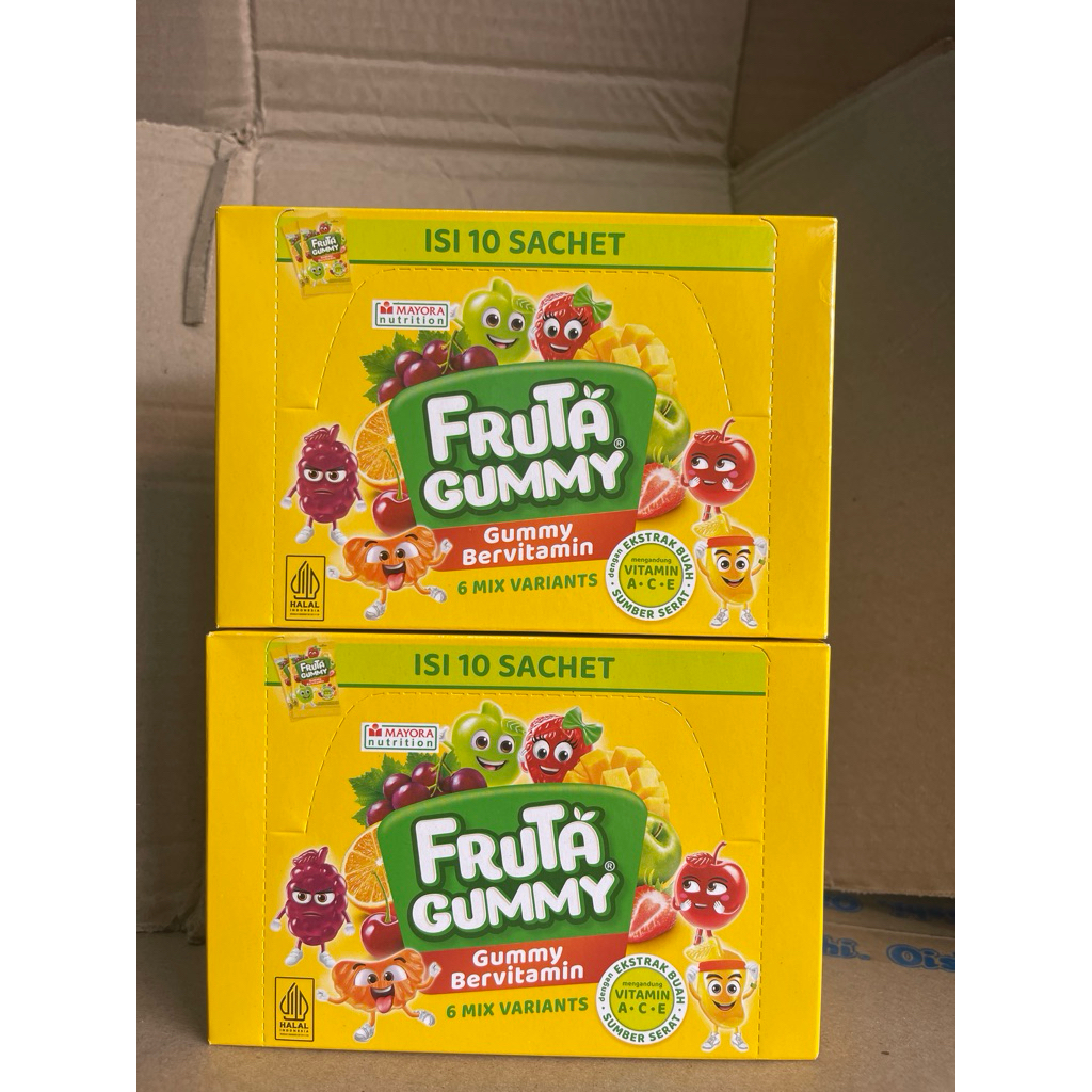 

Fruta Gummy Gummy Bervitamin 6 mix variants 10sachet