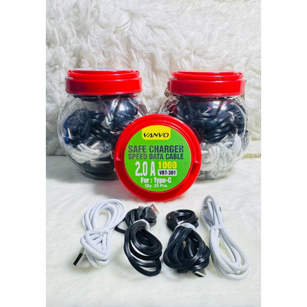 KABEL DATA VANVO VBT-301 TYPE C  1 TOPLES ISI 25PCS CHARGER