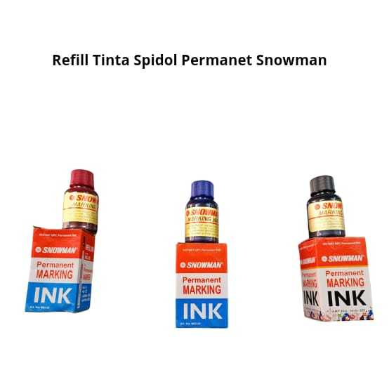 

Refill Tinta Snowman Permanent non White board - Per Pcs