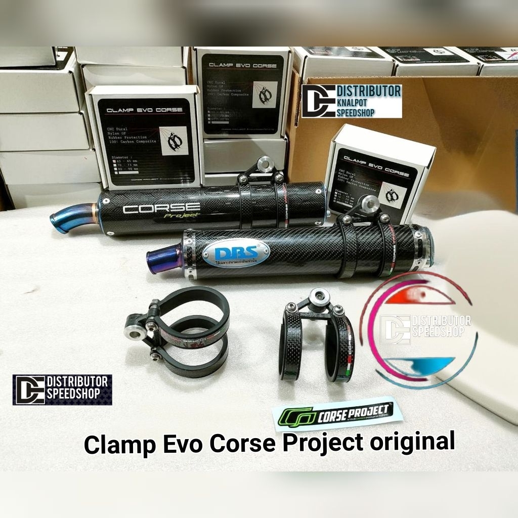 Clamp Evo Corse Project Original klem knalpot untuk silincer 2 tak Kawasaki ninja 2 tak R RR SS ZX K