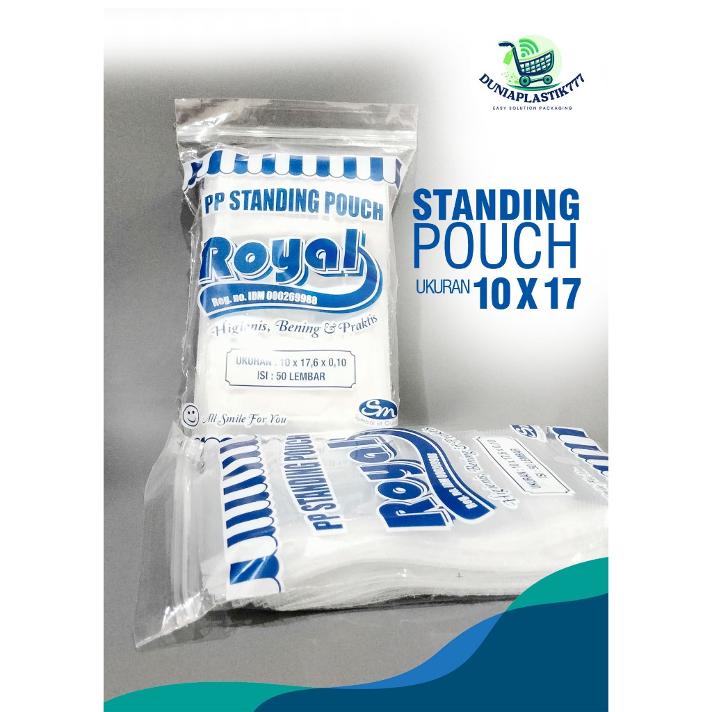 Royal Plastik Standing Pouch 10x17 I 1 Pack Isi 50 Pcs
