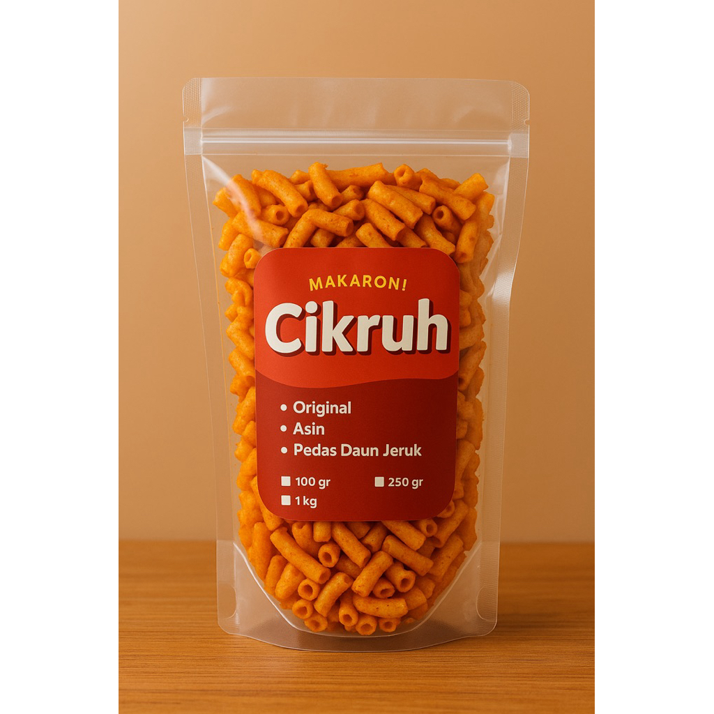 

Makaroni Cikruh Pedas Asin Daun Jeruk 250gr
