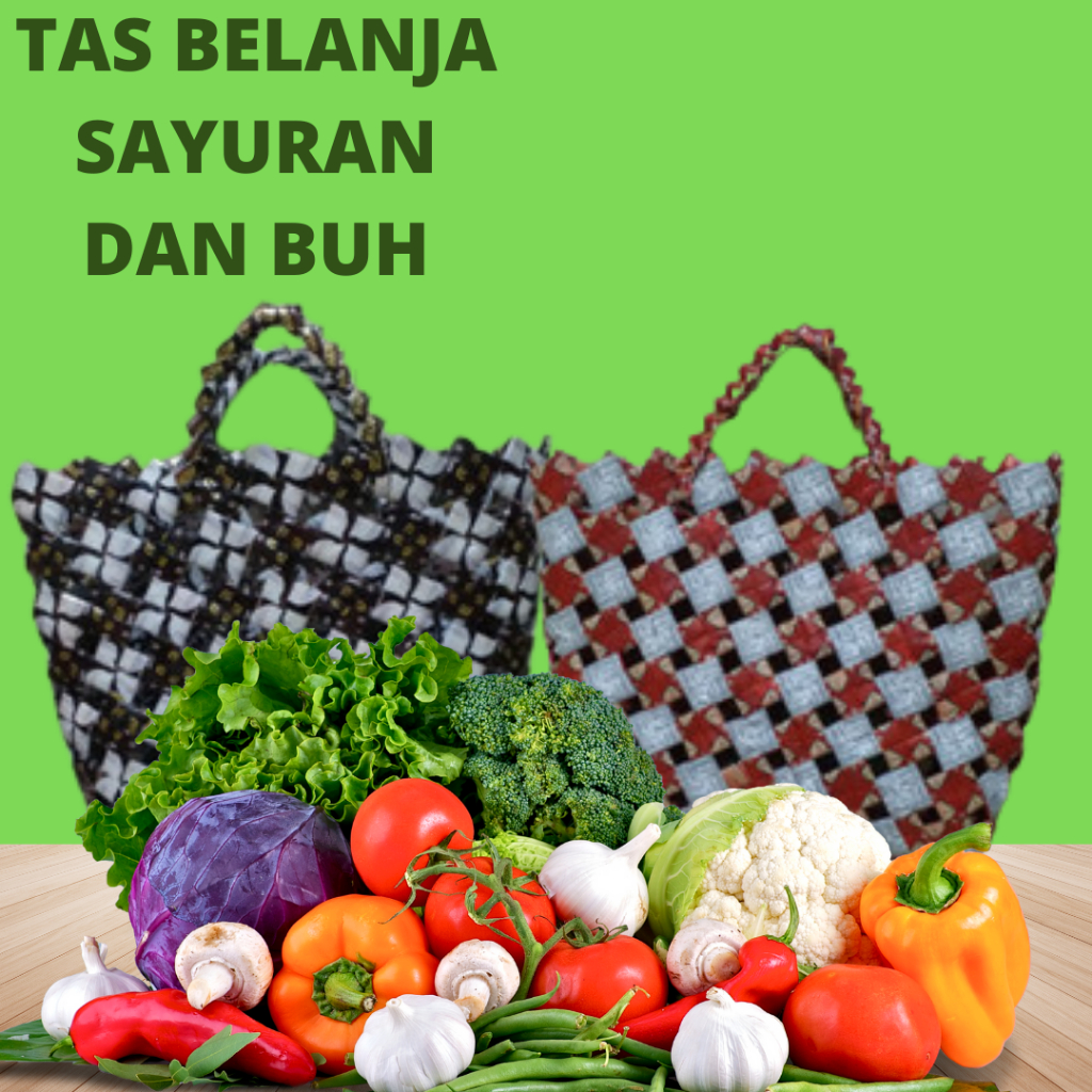 

Anyaman Daur Ulang Plastik Bungkus Kopi Kapal Api Tas kerajinan belanja Cantik multifungsi