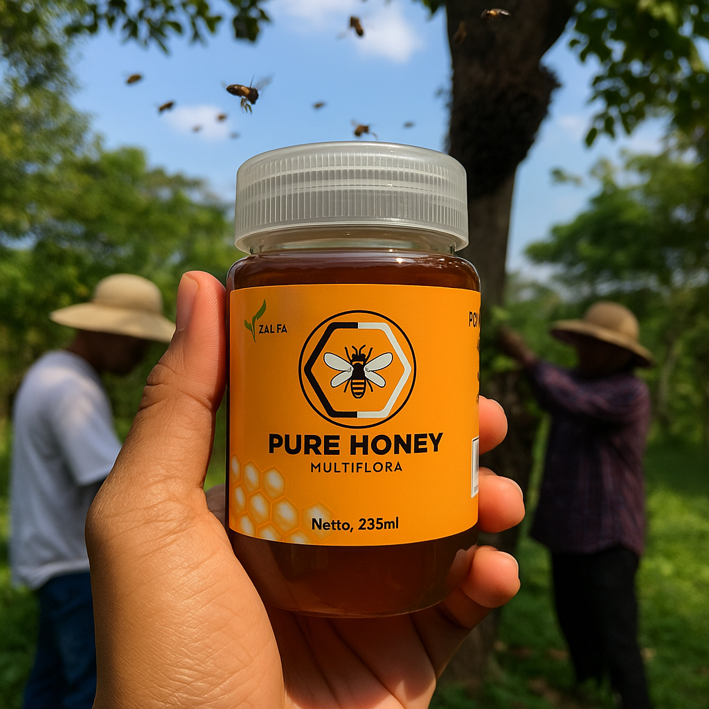 

Madu Murni Multiflora Pure Raw Honey 235gr Asli 100% Tanpa Campuran