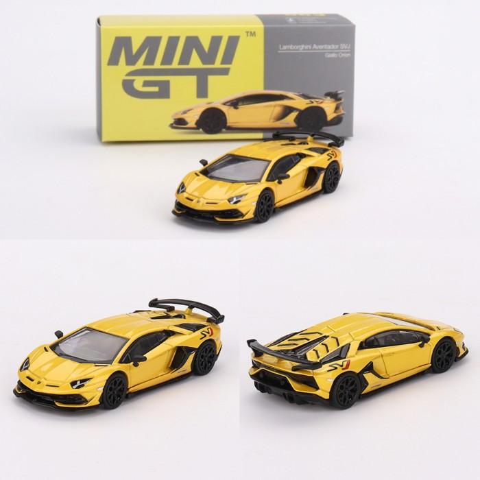 MiniGT 563 Lamborghini Aventador SVJ Giallo Orion