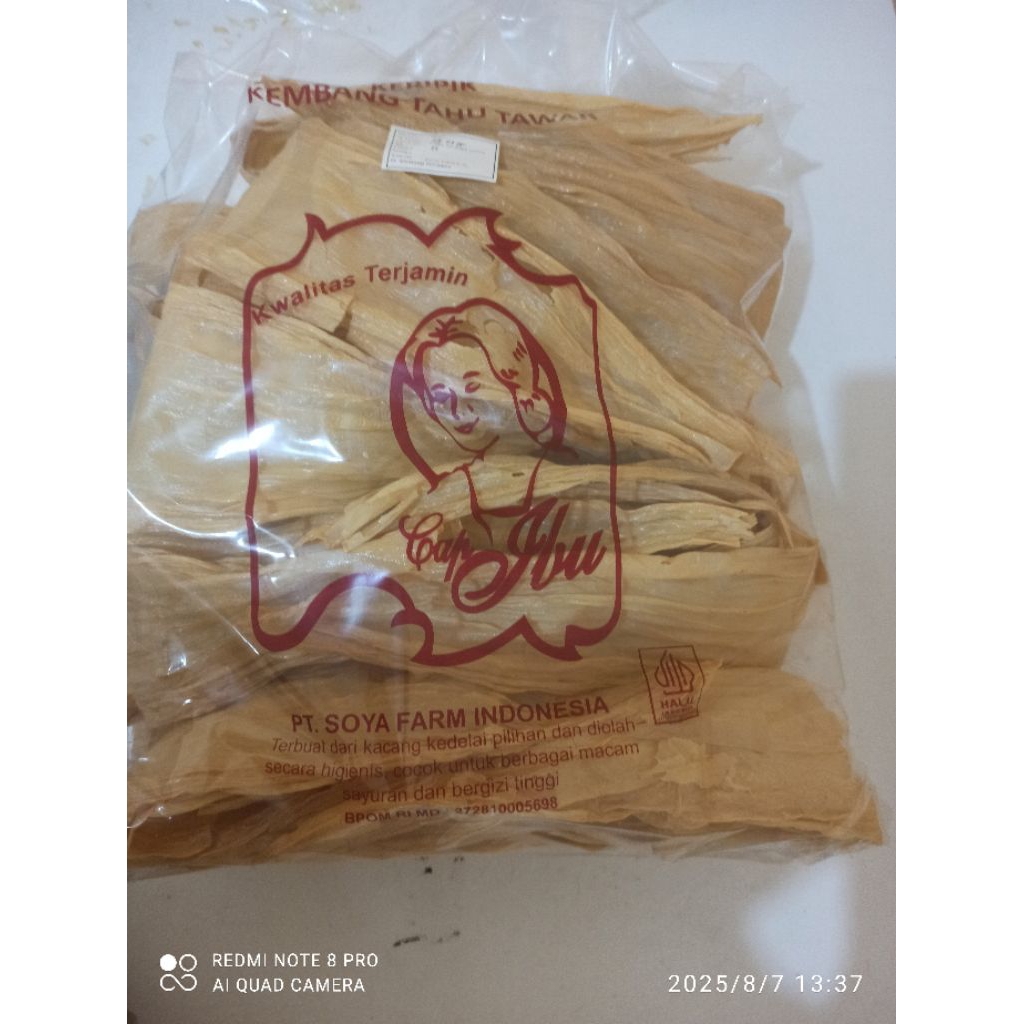 

kembang tahu kering/fu cuk,kualitas super lembut 500gram