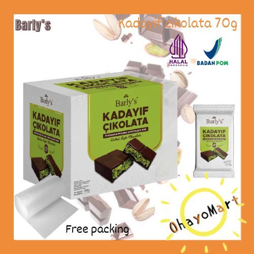 

Barlys Dubai Chocolate / Kadayif Cikolata / Barlys Kadayif pistachio filling Chocolate bar 70g