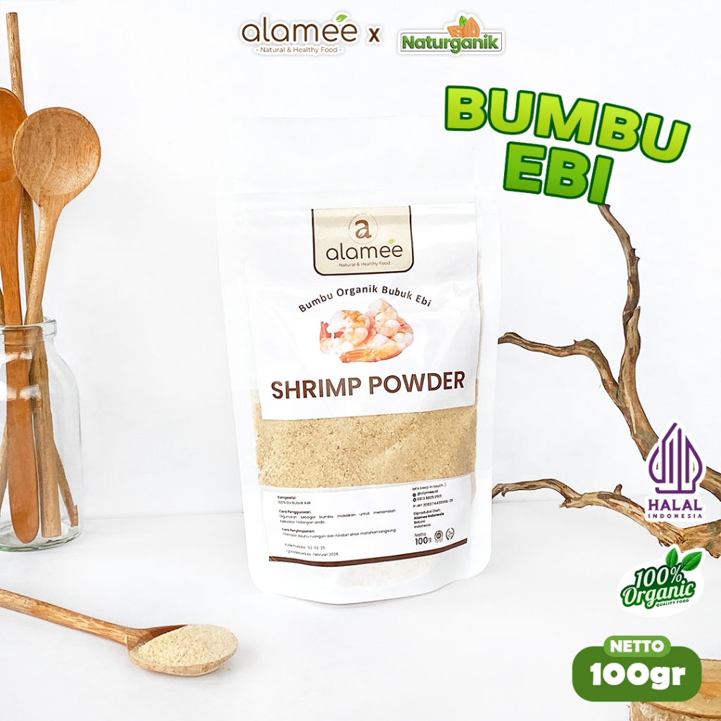 

ALAMEE Ebi Bubuk Kering Bumbu Dapur Organik Udang Shrimp Powder Spice Seasoning 100gr Naturganik
