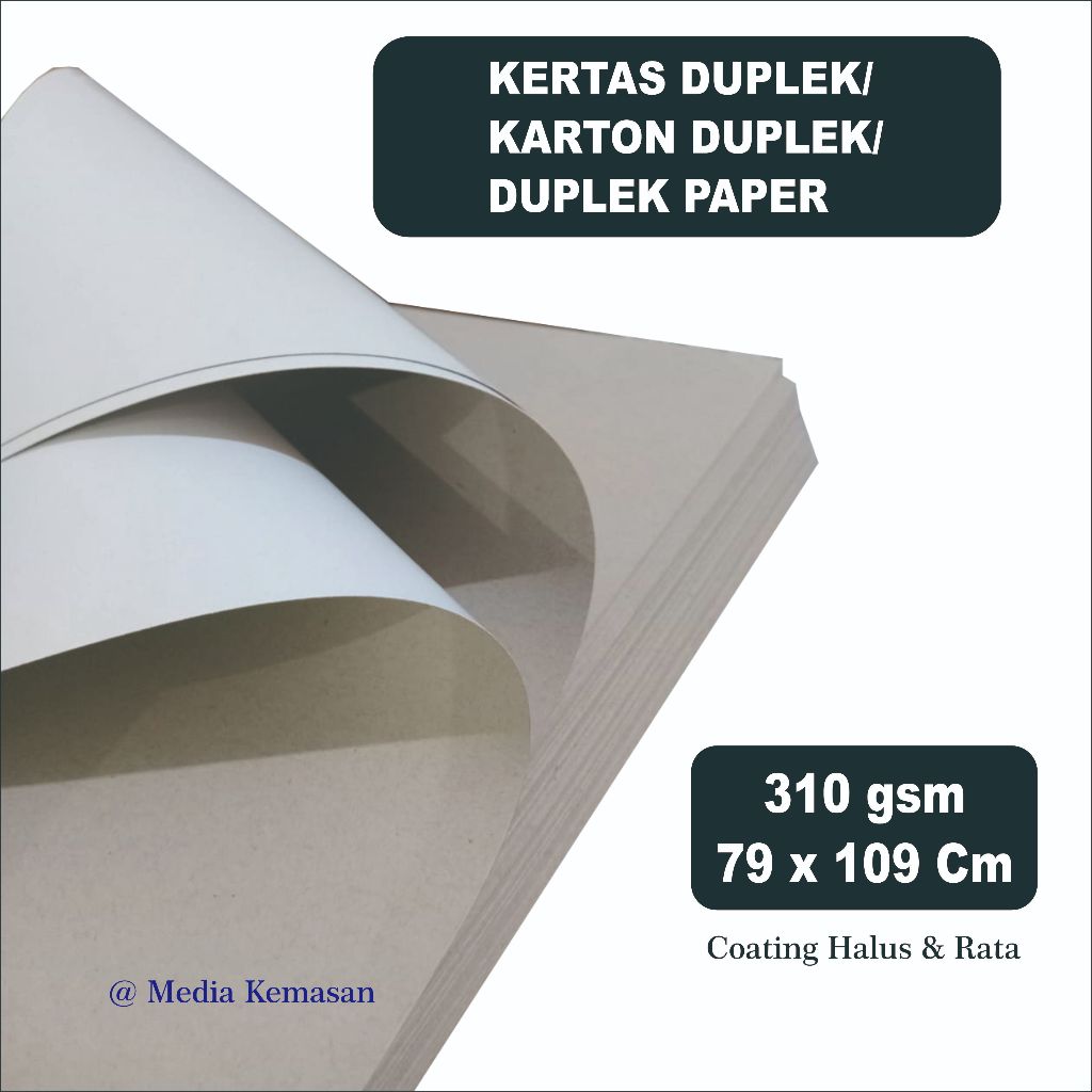 

Duplek Paper 310 Gsm Kertas Karton Tebal- 79 x 109 Cm Kertas Duplek