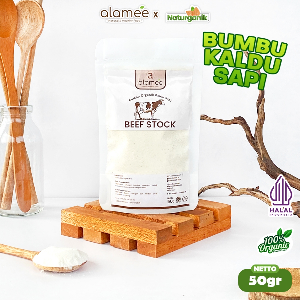 

ALAMEE Bumbu Kaldu Sapi NON MSG Organik Beef Powder Praktis Bubuk Spice Seasoning 50gr Naturganik